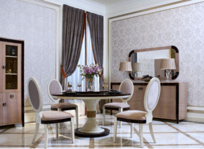 White Armchair 1x Luxury Classic r Chair Dining room Chairs Seat Modern Solid Wood